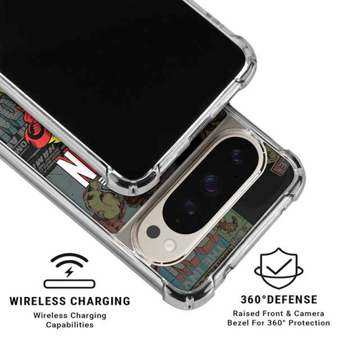 Marvel Classic Comics Iron Man Action Vintage Google Pixel 9 Pro XL Clear Case