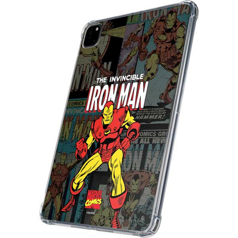 Marvel Classic Comics Iron Man Action Vintage iPad Pro 11in (2024) Clear Case