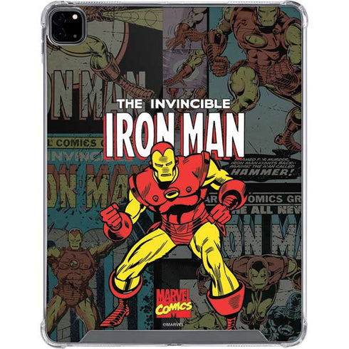 Marvel Classic Comics Iron Man Action Vintage iPad Pro 12.9in (2020) Clear Case