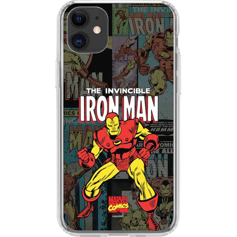 Marvel Classic Comics Iron Man Action Vintage iPhone 11 Clear Case