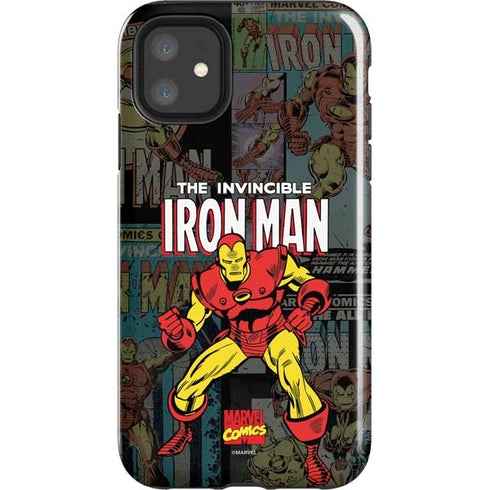 Marvel Classic Comics Iron Man Action Vintage iPhone 11 Impact Case