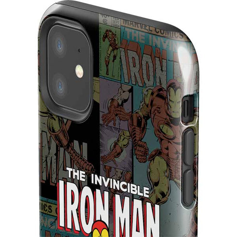 Marvel Classic Comics Iron Man Action Vintage iPhone 11 Impact Case
