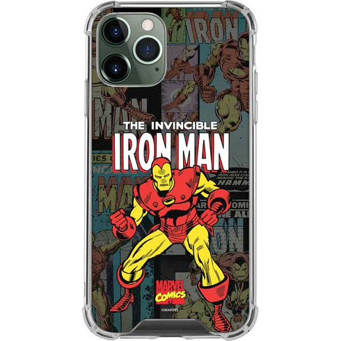 Marvel Classic Comics Iron Man Action Vintage iPhone 11 Pro Max Clear Case