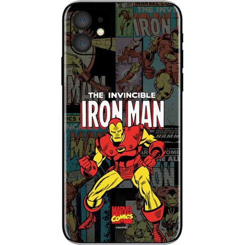 Marvel Classic Comics Iron Man Action Vintage iPhone 11 Skin