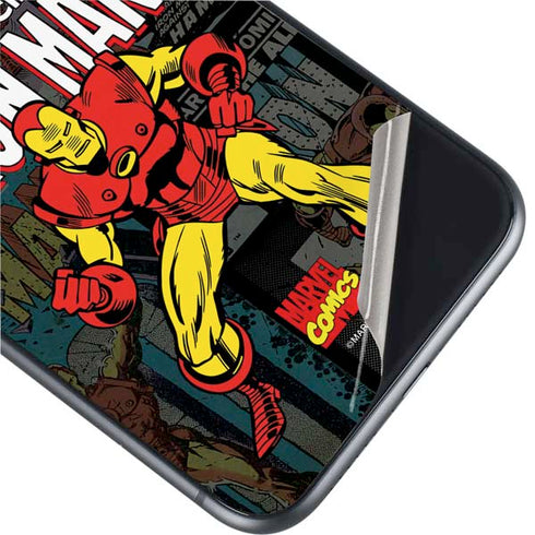 Marvel Classic Comics Iron Man Action Vintage iPhone 11 Skin