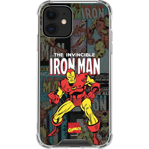 Marvel Classic Comics Iron Man Action Vintage iPhone 12 Clear Case