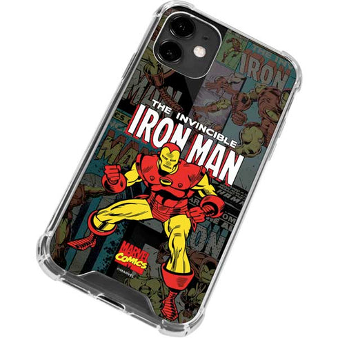Marvel Classic Comics Iron Man Action Vintage iPhone 12 Clear Case