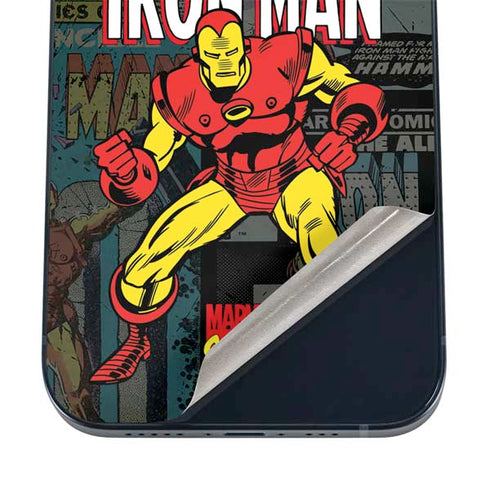 Marvel Classic Comics Iron Man Action Vintage iPhone 12 Skin