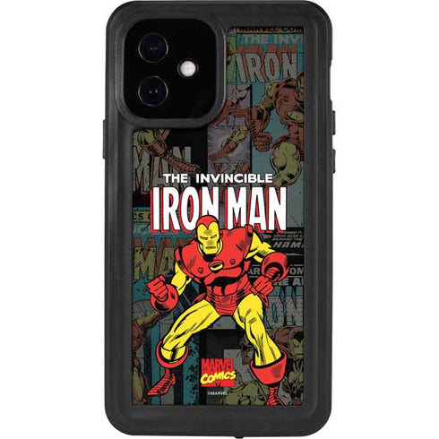 Marvel Classic Comics Iron Man Action Vintage iPhone 12 Waterproof Case