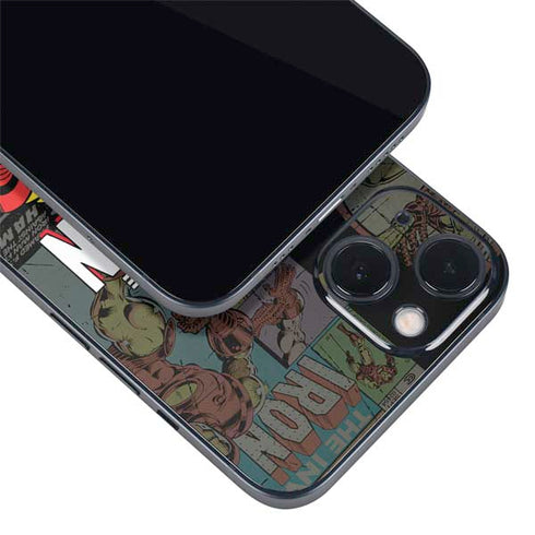 Marvel Classic Comics Iron Man Action Vintage iPhone 14 Plus Skin