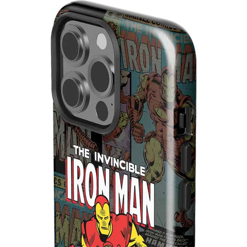 Marvel Classic Comics Iron Man Action Vintage iPhone 14 Pro Impact Case