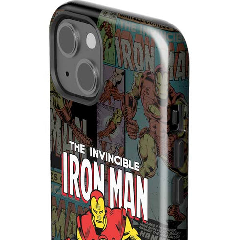 Marvel Classic Comics Iron Man Action Vintage iPhone 15 Plus Impact Case