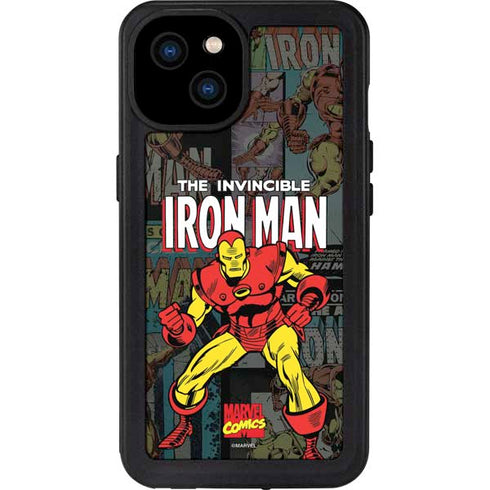 Marvel Classic Comics Iron Man Action Vintage iPhone 15 Plus Waterproof Case