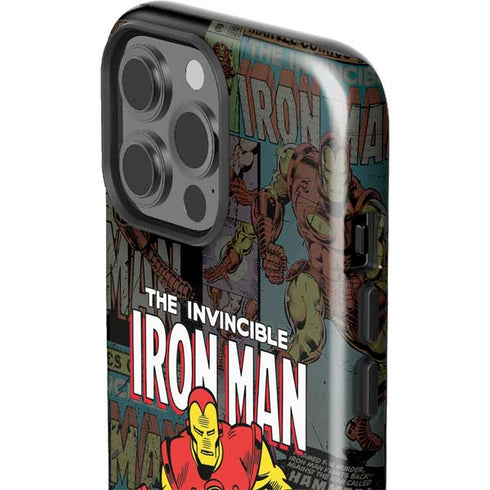 Marvel Classic Comics Iron Man Action Vintage iPhone 15 Pro Max Impact Case