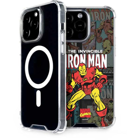 Marvel Classic Comics Iron Man Action Vintage iPhone 15 Pro Max MagSafe Case