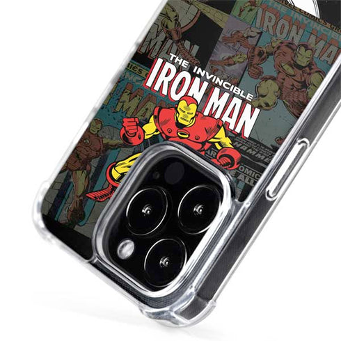 Marvel Classic Comics Iron Man Action Vintage iPhone 15 Pro Max MagSafe Case