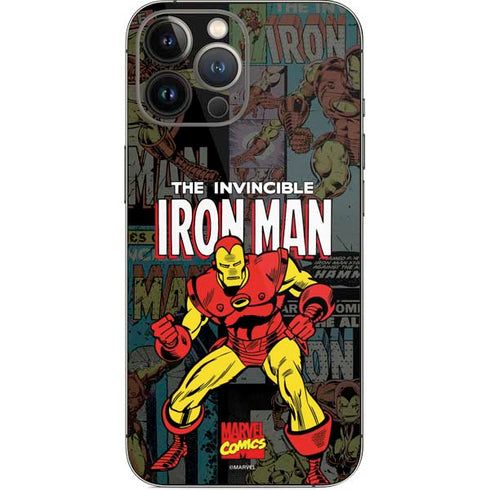 Marvel Classic Comics Iron Man Action Vintage iPhone 15 Pro Max Skin