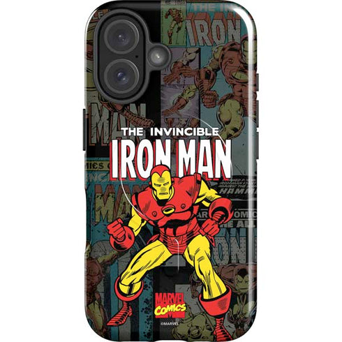 Marvel Classic Comics Iron Man Action Vintage iPhone 16 Plus Magsafe Impact Case
