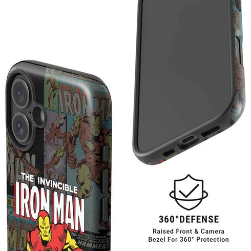 Marvel Classic Comics Iron Man Action Vintage iPhone 16 Plus Magsafe Impact Case