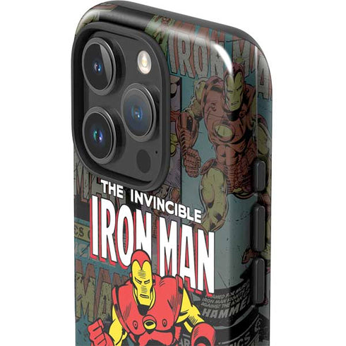 Marvel Classic Comics Iron Man Action Vintage iPhone 16 Pro Impact Case