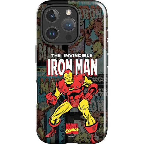 Marvel Classic Comics Iron Man Action Vintage iPhone 16 Pro Max Magsafe Impact Case