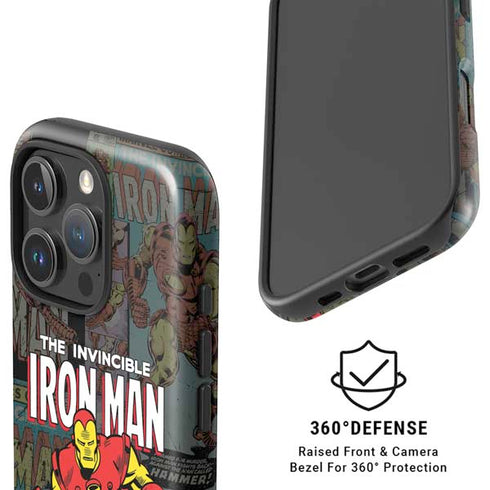 Marvel Classic Comics Iron Man Action Vintage iPhone 16 Pro Max Magsafe Impact Case