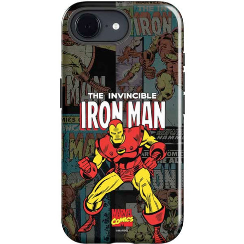 Marvel Classic Comics Iron Man Action Vintage iPhone 16e Impact Case