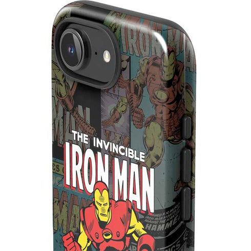 Marvel Classic Comics Iron Man Action Vintage iPhone 16e Impact Case