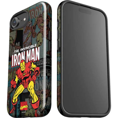 Marvel Classic Comics Iron Man Action Vintage iPhone 16e Impact Case