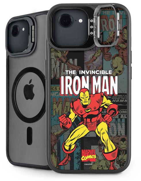 Marvel Classic Comics Iron Man Action Vintage iPhone 16e Kickstand Case