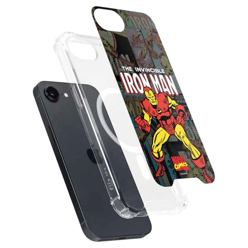 Marvel Classic Comics Iron Man Action Vintage iPhone 16e MagSafe Case