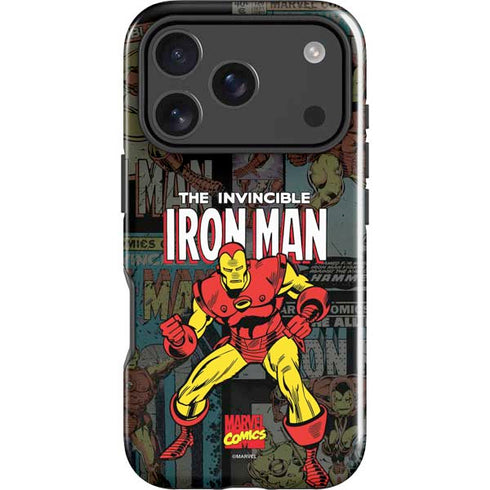 Marvel Classic Comics Iron Man Action Vintage iPhone 18 Pro Impact Case