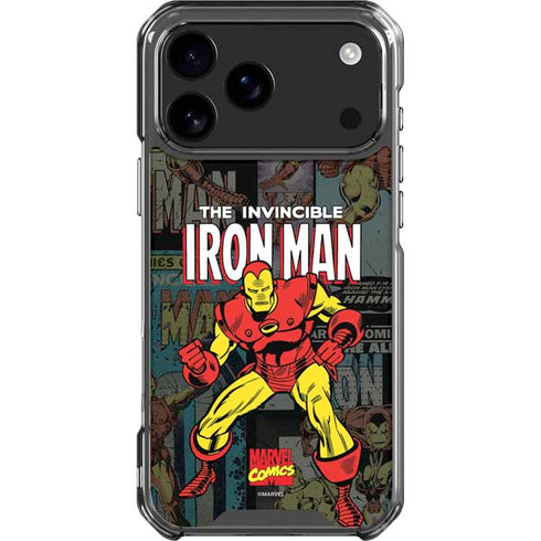 Marvel Classic Comics Iron Man Action Vintage iPhone 18 Pro Max Clear Case