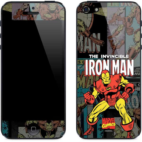 Marvel Classic Comics Iron Man Action Vintage iPhone 5/5s/5SE Skin