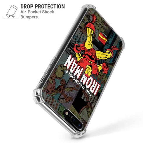 Marvel Classic Comics Iron Man Action Vintage iPhone 7/8 Plus Clear Case