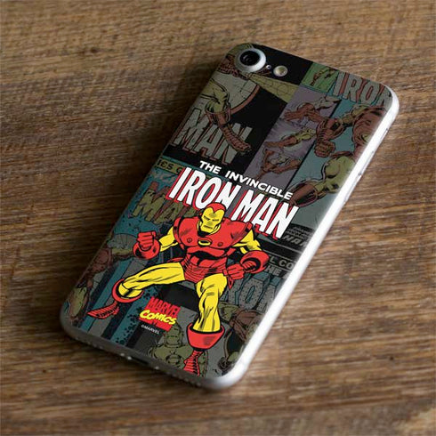 Marvel Classic Comics Iron Man Action Vintage iPhone 7 Skin