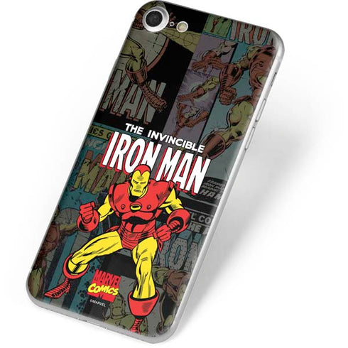 Marvel Classic Comics Iron Man Action Vintage iPhone 8 Skin
