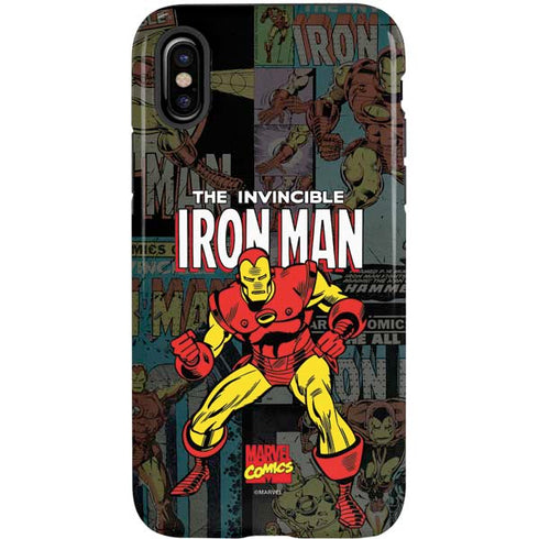 Marvel Classic Comics Iron Man Action Vintage iPhone X Pro Case