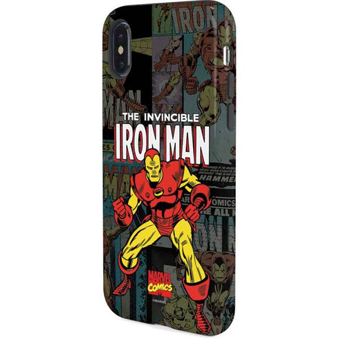 Marvel Classic Comics Iron Man Action Vintage iPhone X Pro Case
