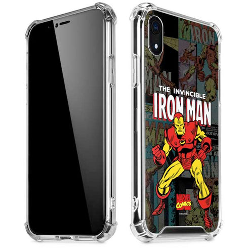 Marvel Classic Comics Iron Man Action Vintage iPhone XR Clear Case