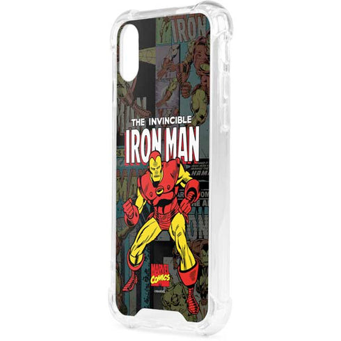Marvel Classic Comics Iron Man Action Vintage iPhone XS Clear Case