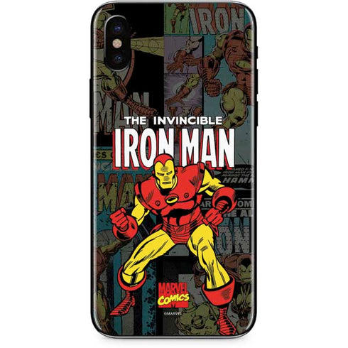 Marvel Classic Comics Iron Man Action Vintage iPhone XS Max Skin