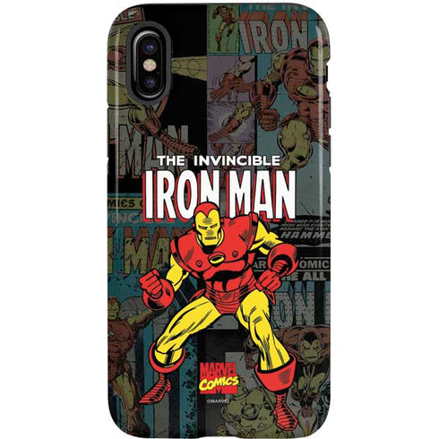 Marvel Classic Comics Iron Man Action Vintage iPhone XS Pro Case