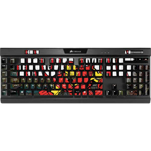 Marvel Classic Comics Iron Man Action Vintage K95 RGB PLATINUM Mechanical Gaming Keyboard Skin
