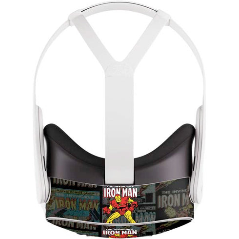 Marvel Classic Comics Iron Man Action Vintage Meta Quest 3S Skin