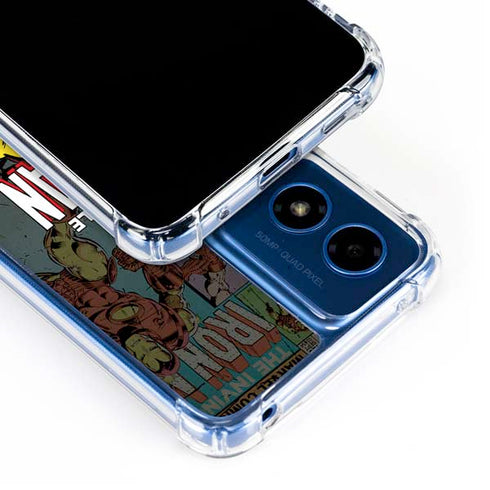 Marvel Classic Comics Iron Man Action Vintage Moto G 5G (2024) Clear Case