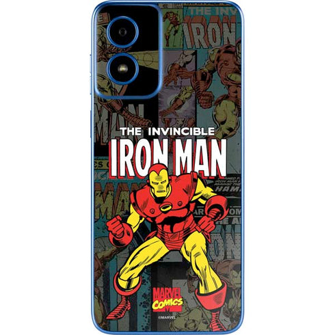 Marvel Classic Comics Iron Man Action Vintage Moto G Play 4G (2024) Skin