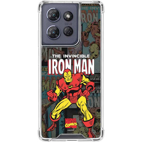 Marvel Classic Comics Iron Man Action Vintage Moto G Power 5G (2025) Clear Case