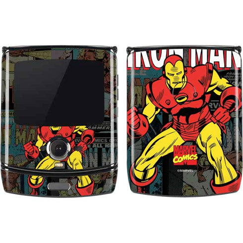 Marvel Classic Comics Iron Man Action Vintage Motorola RAZR Skin