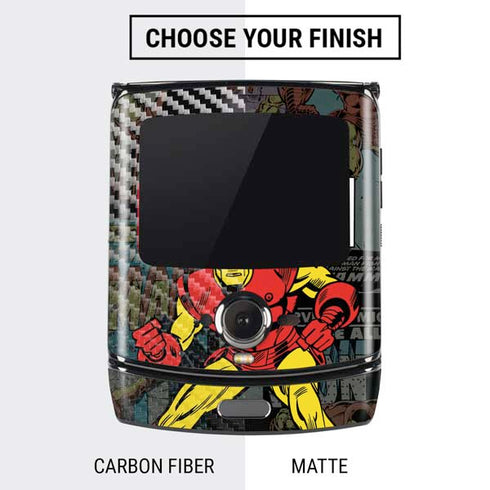 Marvel Classic Comics Iron Man Action Vintage Motorola RAZR Skin